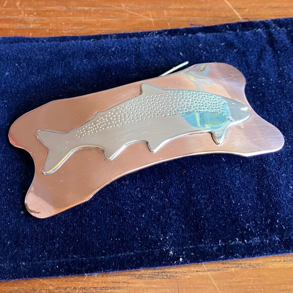 Fish Barrette Copper & Silver - Picture 3 of 5